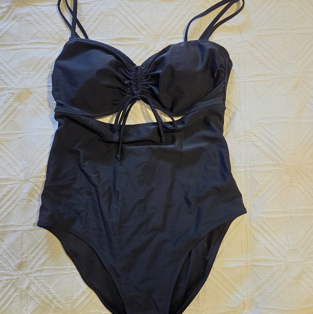 Stylish Black One-Piece Swimsuit